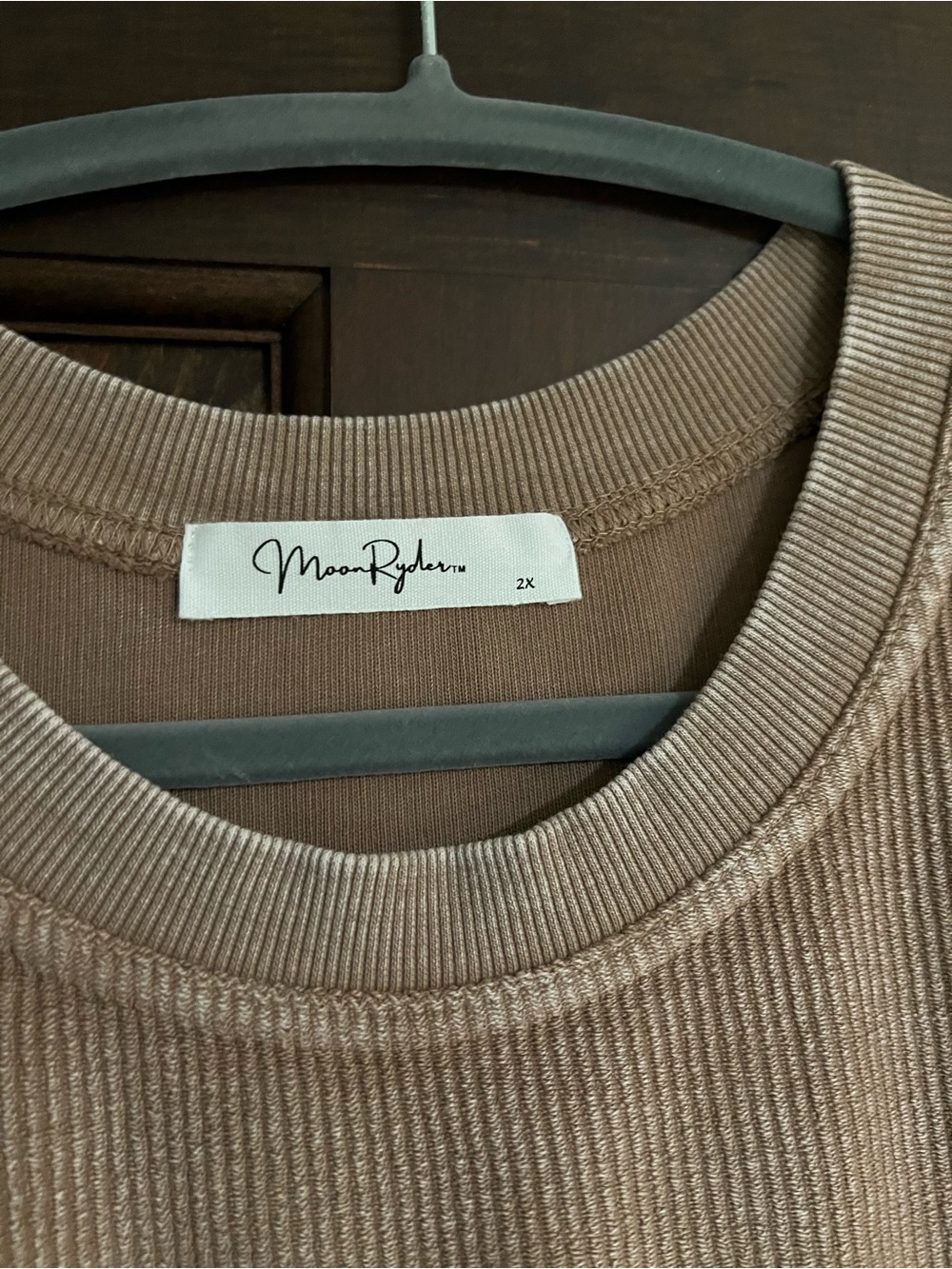 Moon Ryder Oversized Mineral Washed Ribbed Sweatshirt 2X NWOT - Picture 2 of 4